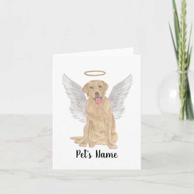 Dudley Labrador Beileid Memorial Karte (Vorderseite)