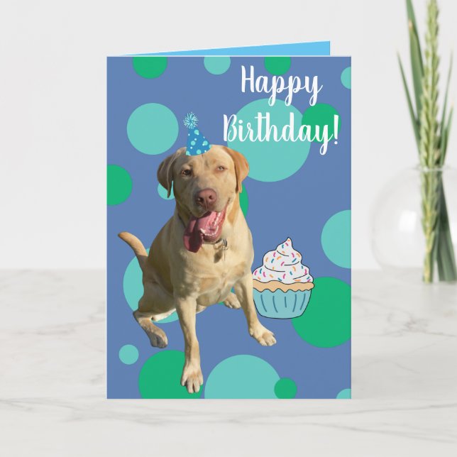 Dudley Labrador Birthday Card Karte (Vorderseite)