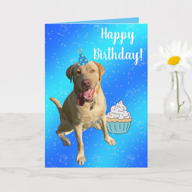 Dudley Labrador Birthday Card Karte (Kleine Pflanze)