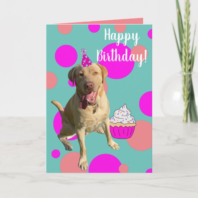 Dudley Labrador Birthday Card Karte (Vorderseite)