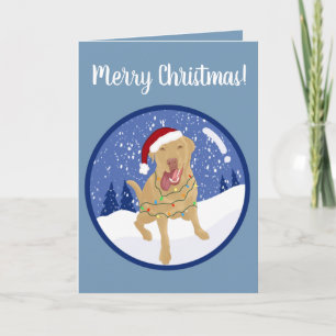 Dudley Labrador Christmas Karte