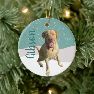 Dudley Labrador Christmas Keramik Ornament
