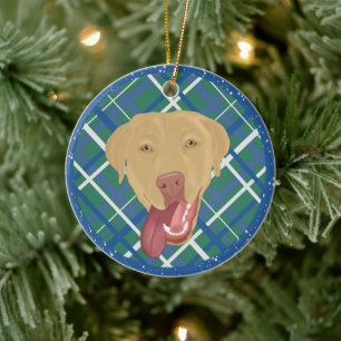 Dudley Labrador Christmas  Keramik Ornament