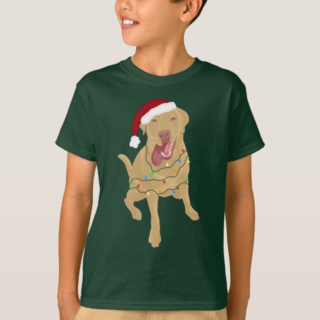 Dudley Labrador Christmas   T-Shirt (Vorderseite)