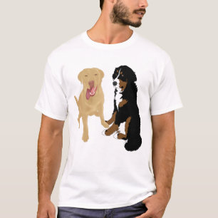 Dudley Labrador und Bernese Mountain Hund   T-Shirt