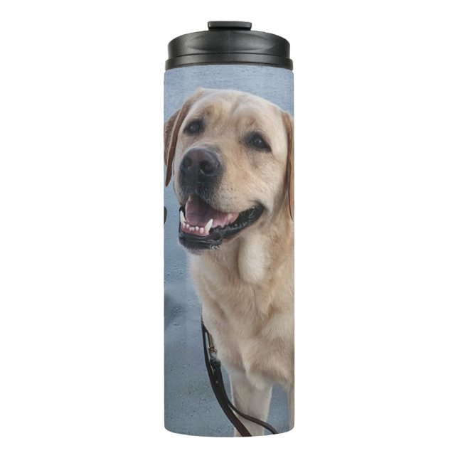 Dudley-thermische Tasse mit Pfotendrucken (Vorderseite)