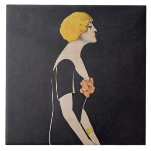 Dudovich Art Deco Illustration für seltene italien Fliese
