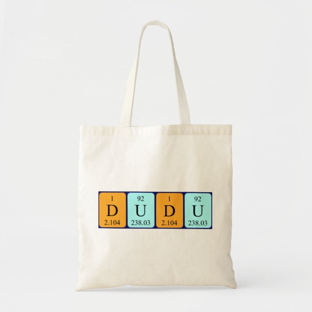 Dudu Periodic table name tobag Tragetasche (Vorne)