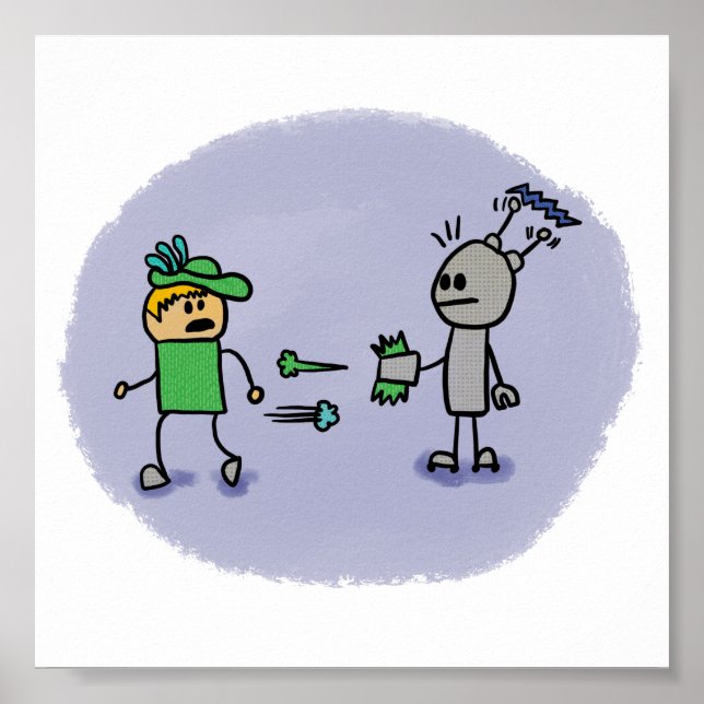 Duel Comic Book Style Print Poster (Vorne)