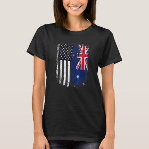 Duel Flag Australien und amerikanischer Duell-Bürg T-Shirt