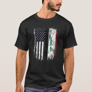 Duel Flag Irak und amerikanischer Duell-Bürger T-Shirt