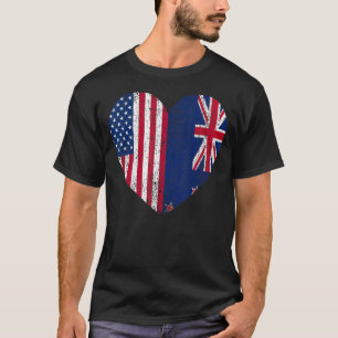 Duel Heart Neuseeland und amerikanischer Duell Bür T-Shirt