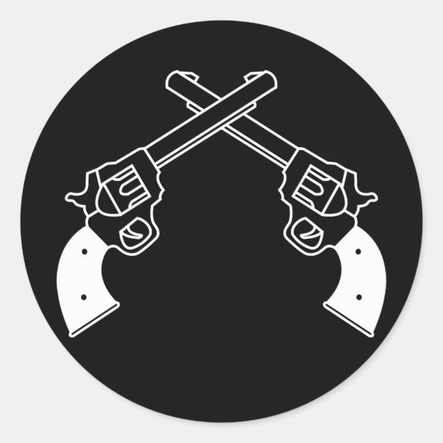 Duel Pistols Runder Aufkleber (Vorderseite)