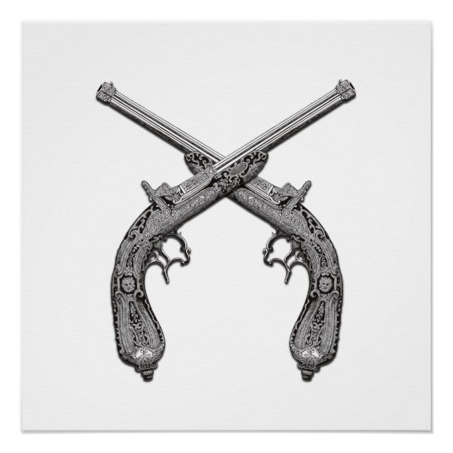 Dueling Antiquitätenpistolen Poster (Vorderseite)