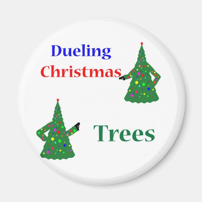 Duelling Christmas Trees Magnet (Vorne)