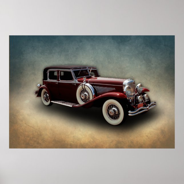 Duesenberg (Duesy) Modell J Klassik Car Poster (Vorne)
