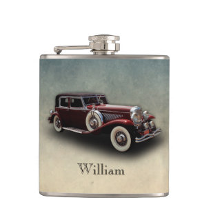 Duesenberg/Duesy Modell J Klassiker personalisiert Flachmann