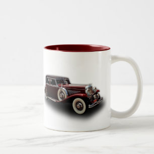 Duesenberg (Duesy) Modell J Oldtimer Zweifarbige Tasse