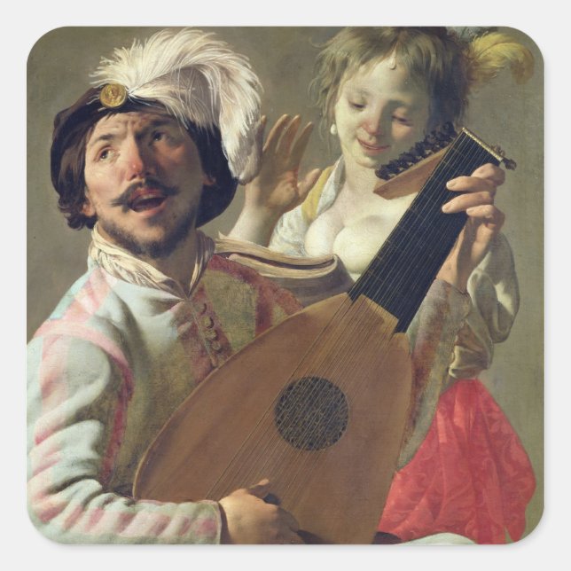 Duet, 1628 quadratischer aufkleber (Vorderseite)