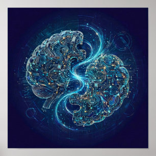 Duet Minds — Proaktives KI-Agent-Kunstposter Poster