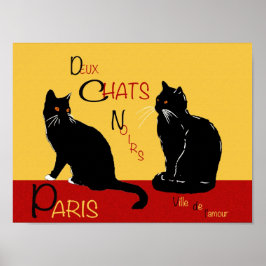 Duex Chats Noirs Poster