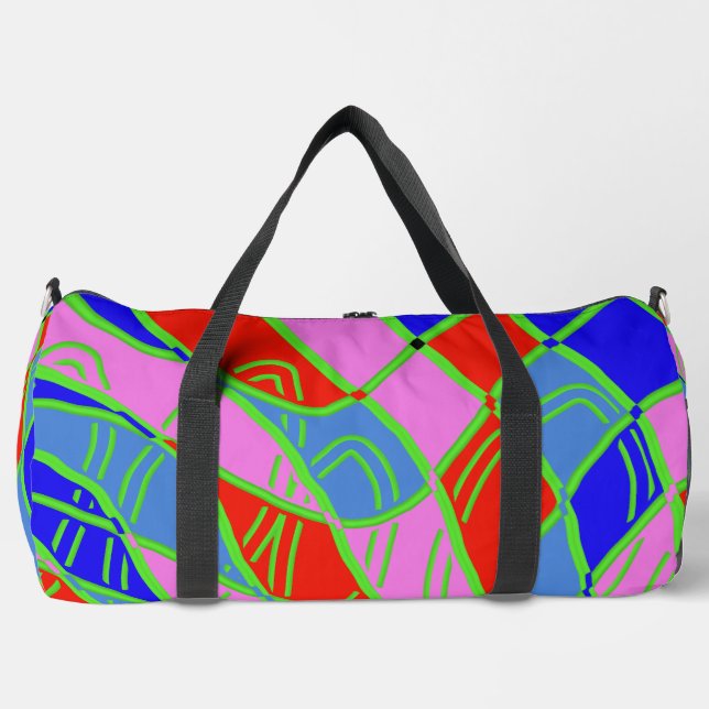Duffel Bag, Ein vielfarbiges klassisches Design Duffle Bag (Vorderseite)