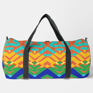 Duffel Bag, ein vielfarbiges klassisches Zickzackm Duffle Bag