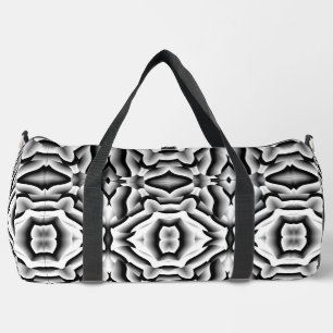 Duffel Bag, florale Design weiß und schwarz Duffle Bag