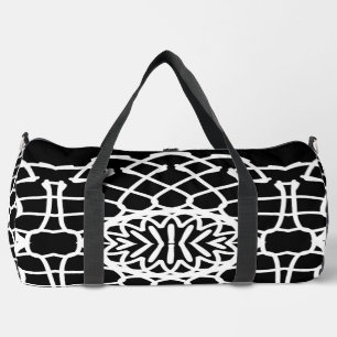 Duffel Bag, White & Black klassisches Design Duffle Bag