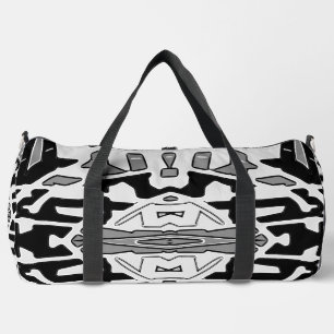 Duffel Bag, White & Black klassisches Design Duffle Bag