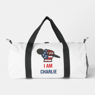 Duffeltasche mit dem Satz "Ich bin Charlie" Duffle Bag