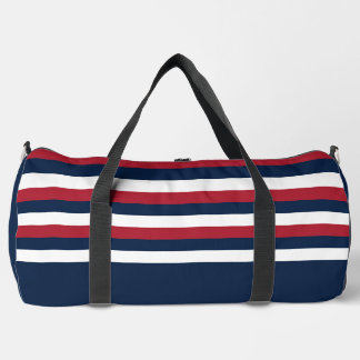 Duffeltasche mit rotem, weißem und blauem Streifen Duffle Bag