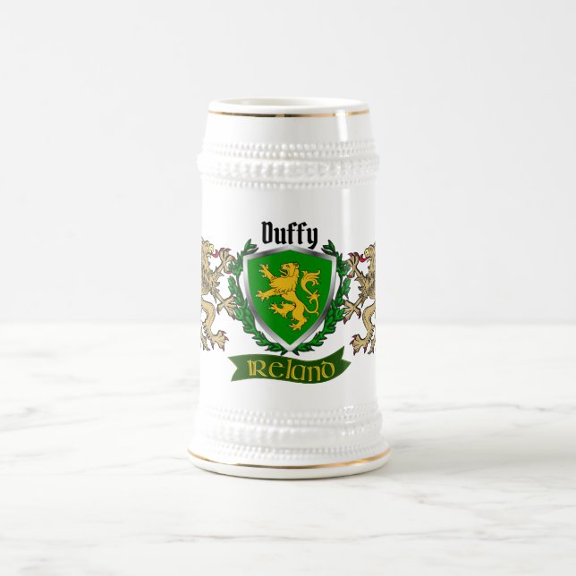Duffy/O'Duffy Irish Shield Personalisiert Beer Ste Bierglas (Mittel)
