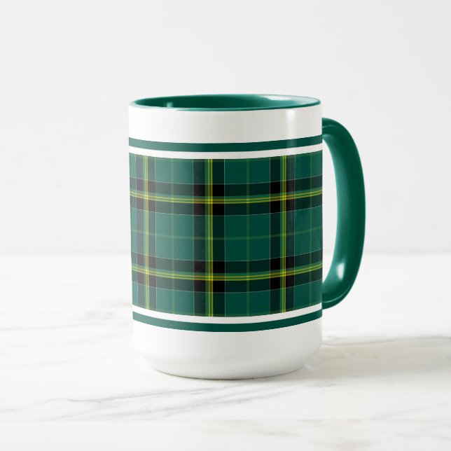 Duffy Tartan Pattern Green Irish Kariert Tasse (VorderseiteRechts)