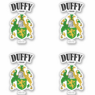 Duffy Wappen Irish Translation & Meaning (x4) Aufkleber