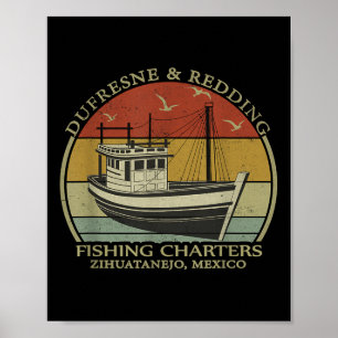 Dufresne And Redding Fishing Charters - Vintage Fi Poster