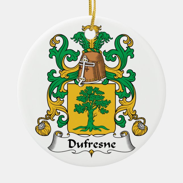 Dufresne Familienwappen Keramik Ornament (Vorne)