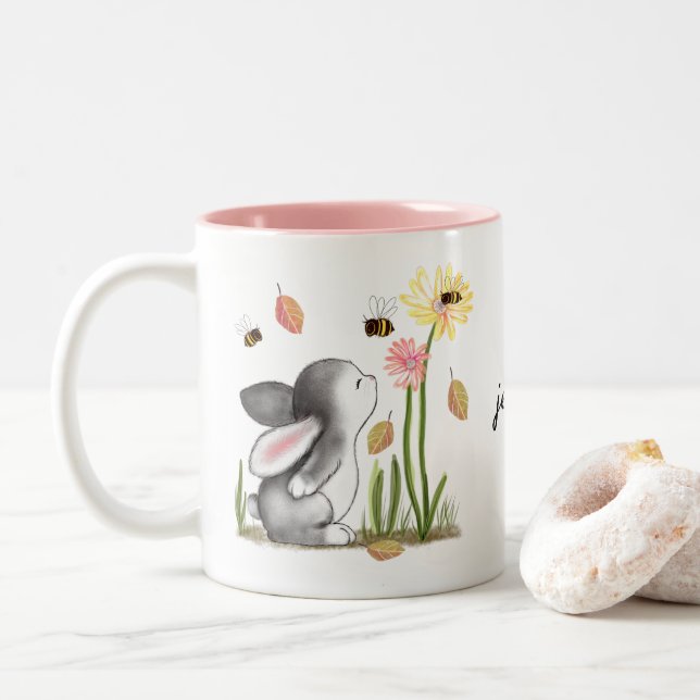 Duft duftende Blume Tasse mit Name (Mit Donut)