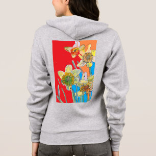 Duftblumen Wasserfarben Blume Art Pattern Hood Hoodie