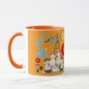 Duftende Blumenspritzer Orange Tasse