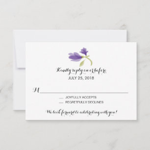 Duftende Freesienblüten   Hochzeits-RSVP RSVP Karte