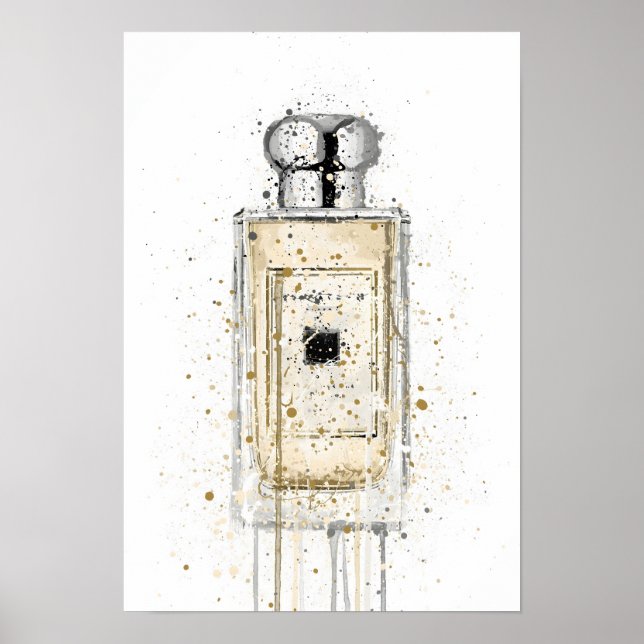 Duftflasche 'Pale Gold' als Weihnachtsgeschenk Poster (Vorne)