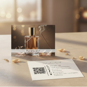 Duftshop-Besuchskarten-QR-Code Parfüm-Marke Visitenkarte