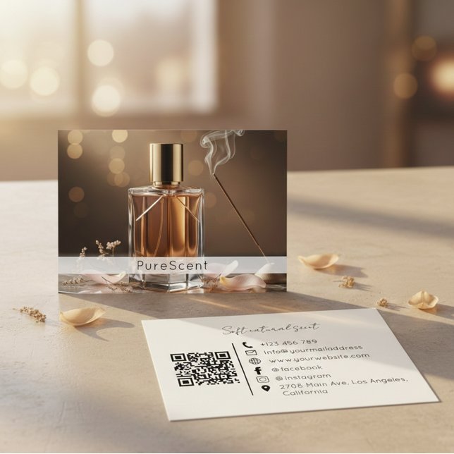 Duftshop-Besuchskarten-QR-Code Parfüm-Marke Visitenkarte (Von Creator hochgeladen)