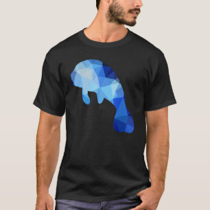 Dugong Manatee Seekuh Ozeanologe Geometrie T-Shirt