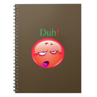 Duh Notebook, Duh emoji Face Response Notebook, Notizblock