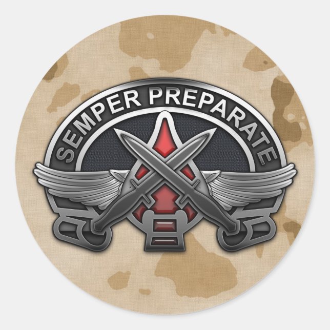 DUI für Spezialeinheiten Runder Aufkleber (Vorderseite)