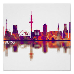 Duisburg Deutschland Skyline Poster