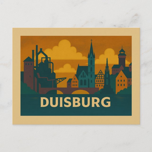 Duisburg Deutschland Städtische Kunst Postkarte (Vorderseite)