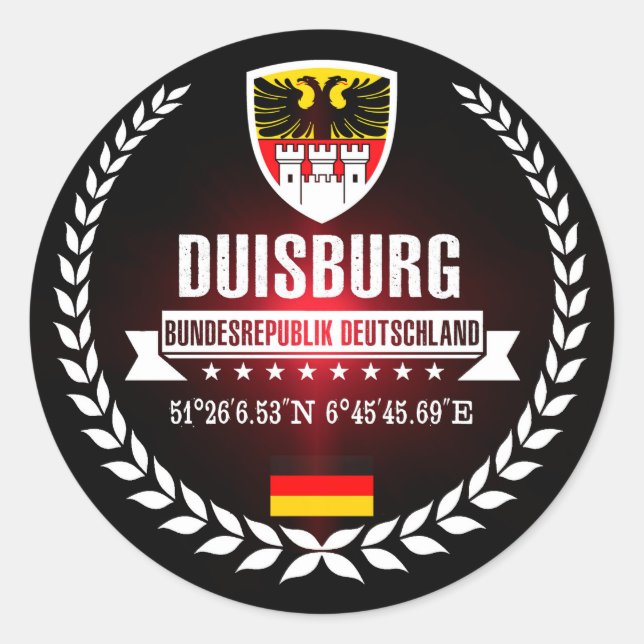 Duisburg Runder Aufkleber (Vorderseite)